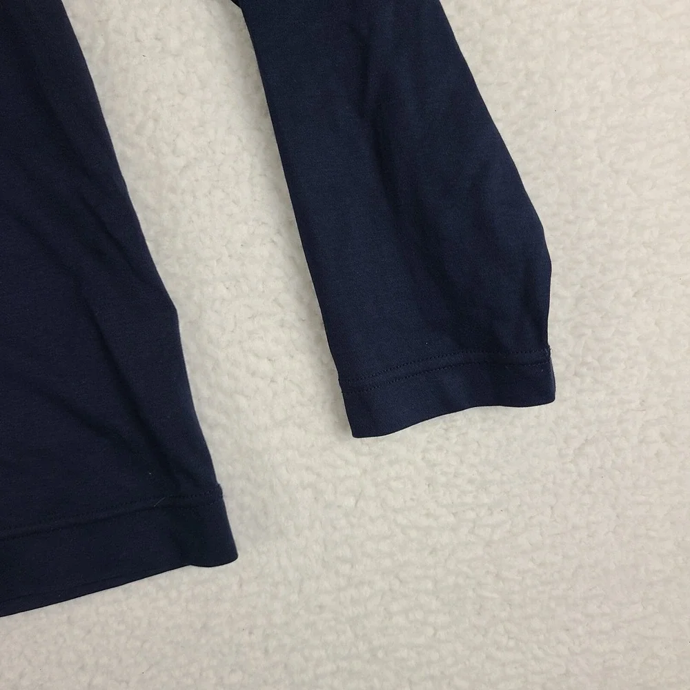 Banana Republic Sweater Mens Large Navy Blue Luxury Touch Quarter Zip Sweatshirt